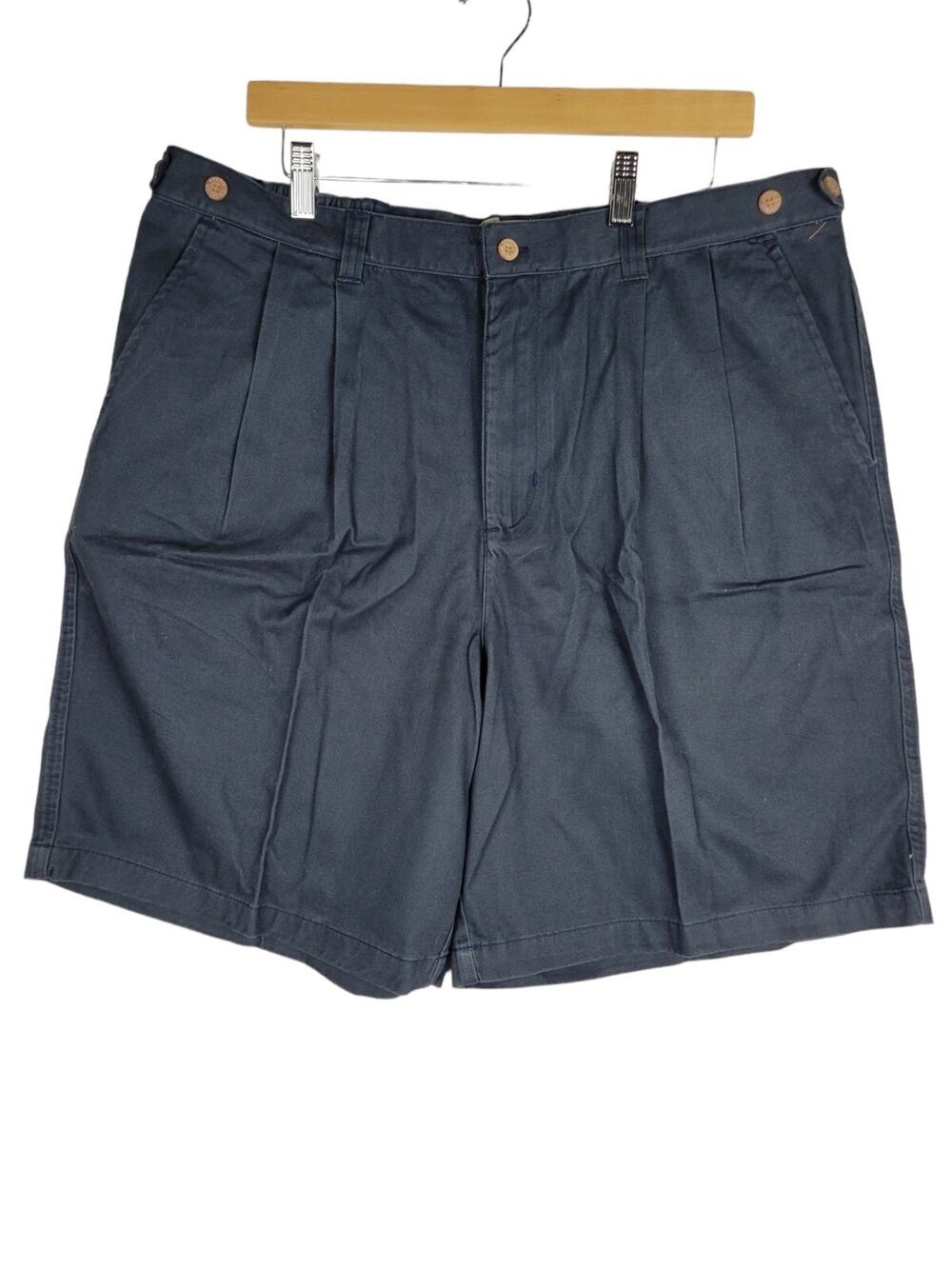 BLUE CASUAL SHORTS SIZE 38 KHAKI'S BY ARROW NOS Beach Comfy Deep Pockets